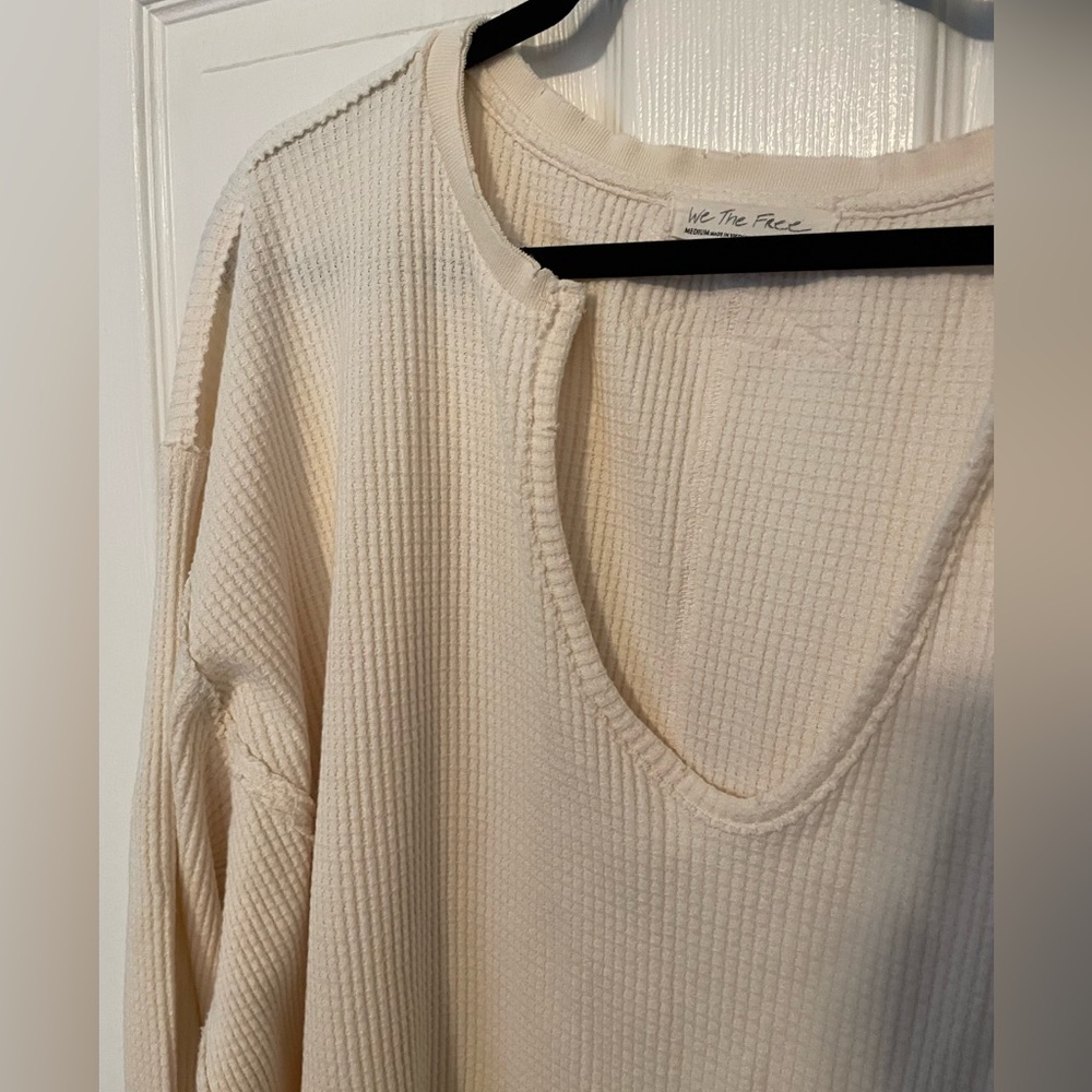 Oversized v-neck top